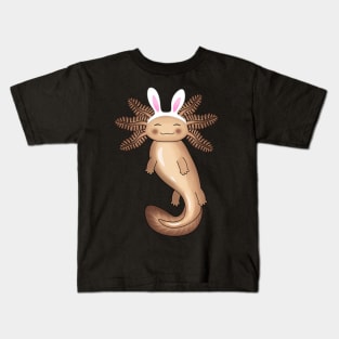 Brown Easter Axolotl Kids T-Shirt